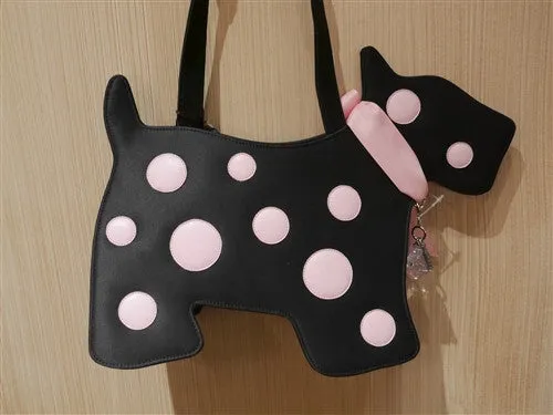 My Flat in London Polka Dot Scottie Handbag