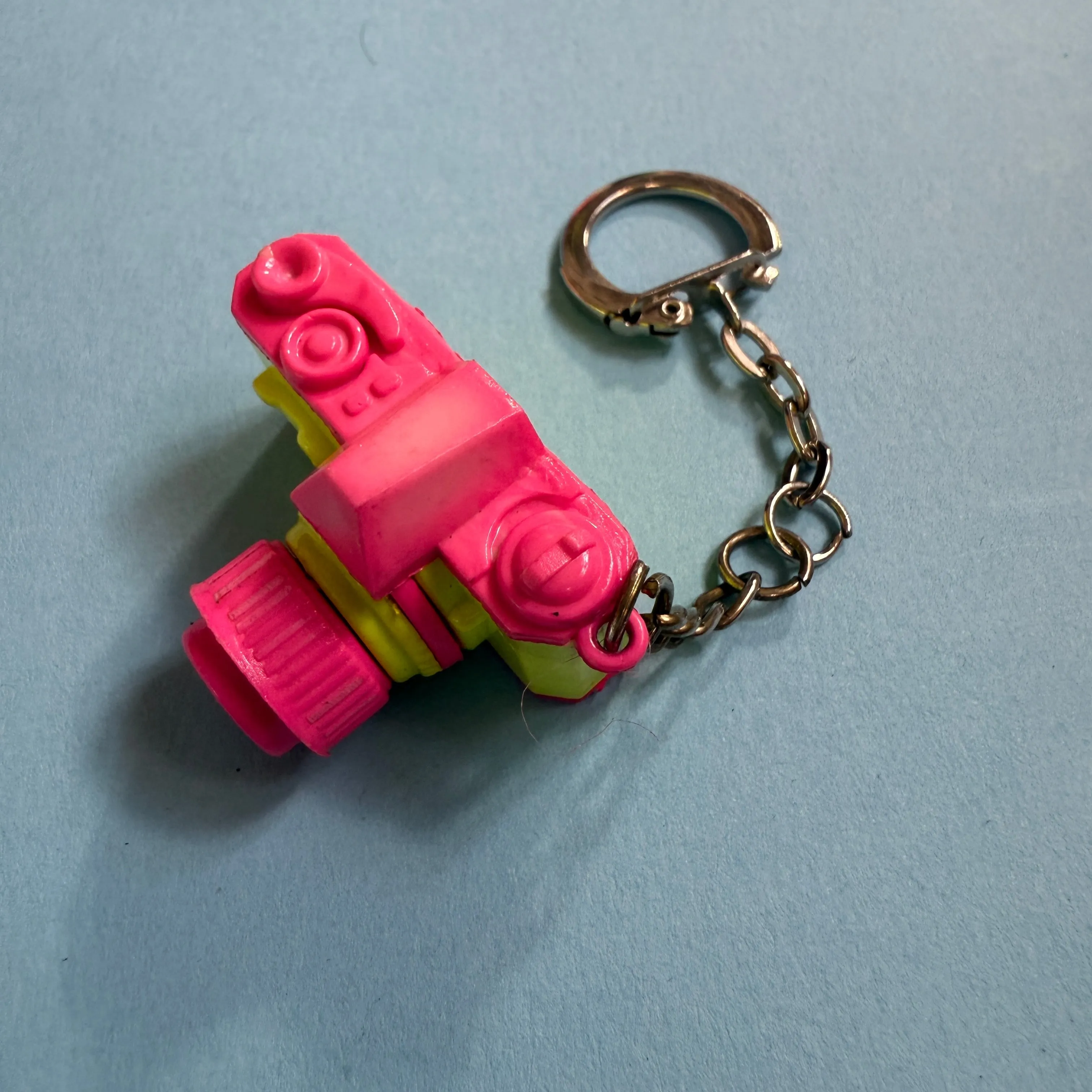 Neon 80s plastic camera charm