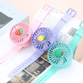 (NET) Mini Wrist Fan Small Folable Watch Fan With Comfortable Wrist Strap