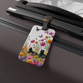 October Birth Month Flowers - Cat Lover - Luggage Tag - Travel Gift