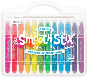 Ooly Smooth Stix Watercolor Gel Crayons - Set of 24