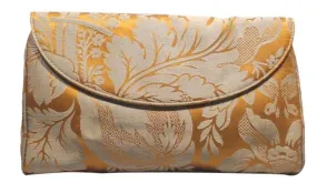 Oscar de la Renta | Brocade Silk Amber Clutch