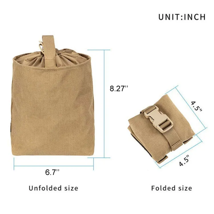 Outdoor Folding Waist Bag Multifunctional Accessory Hanging Bag, Color: Mud Color