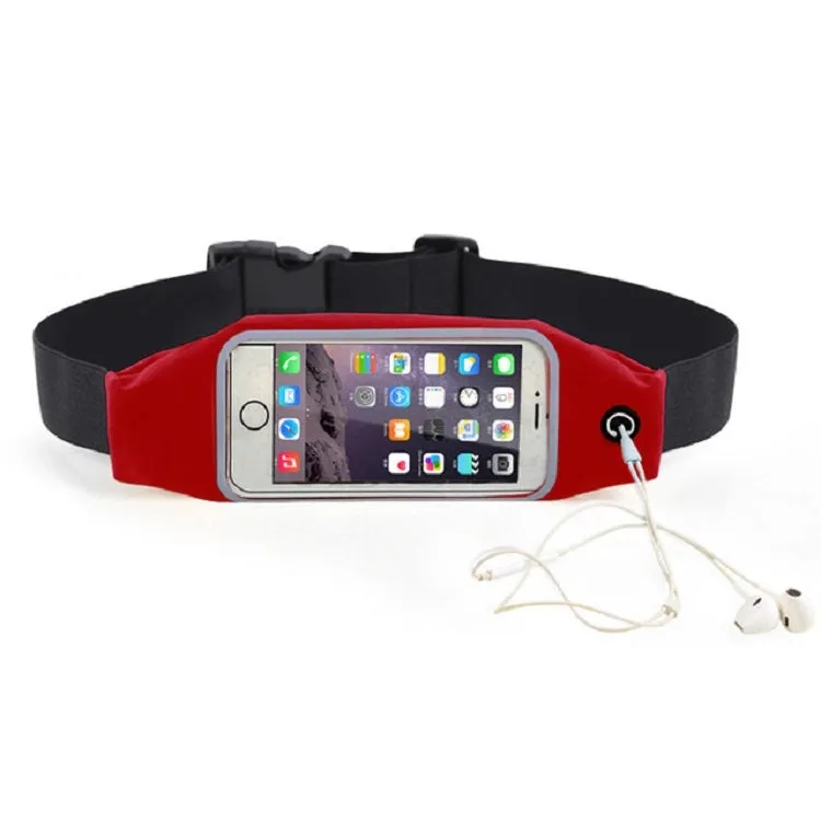 Outdoor Sports Running Waist Bag Touch-screen Waterproof Bag(Red)