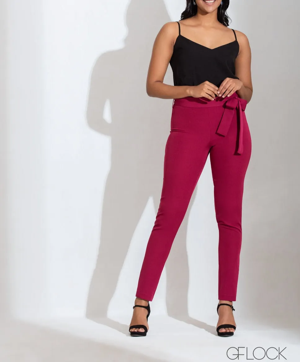 Paper Bag Waist Cigarette Pant - 101022