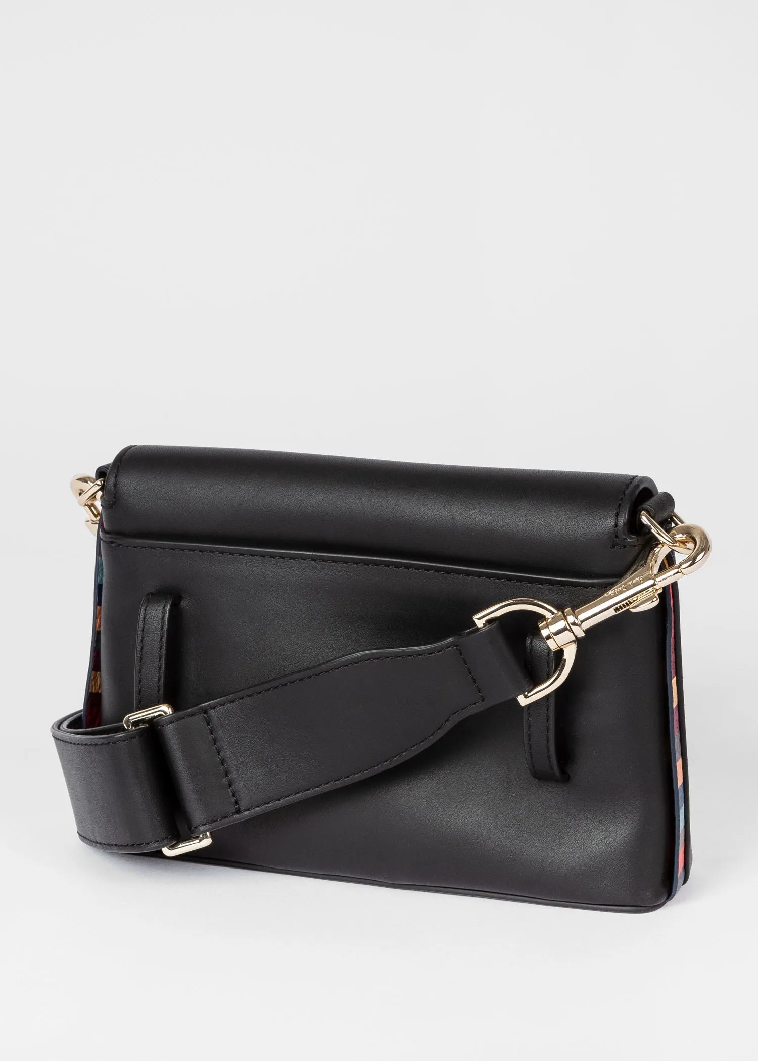 Paul Smith - Women's Black Leather Belt Bag With Swirl Trims