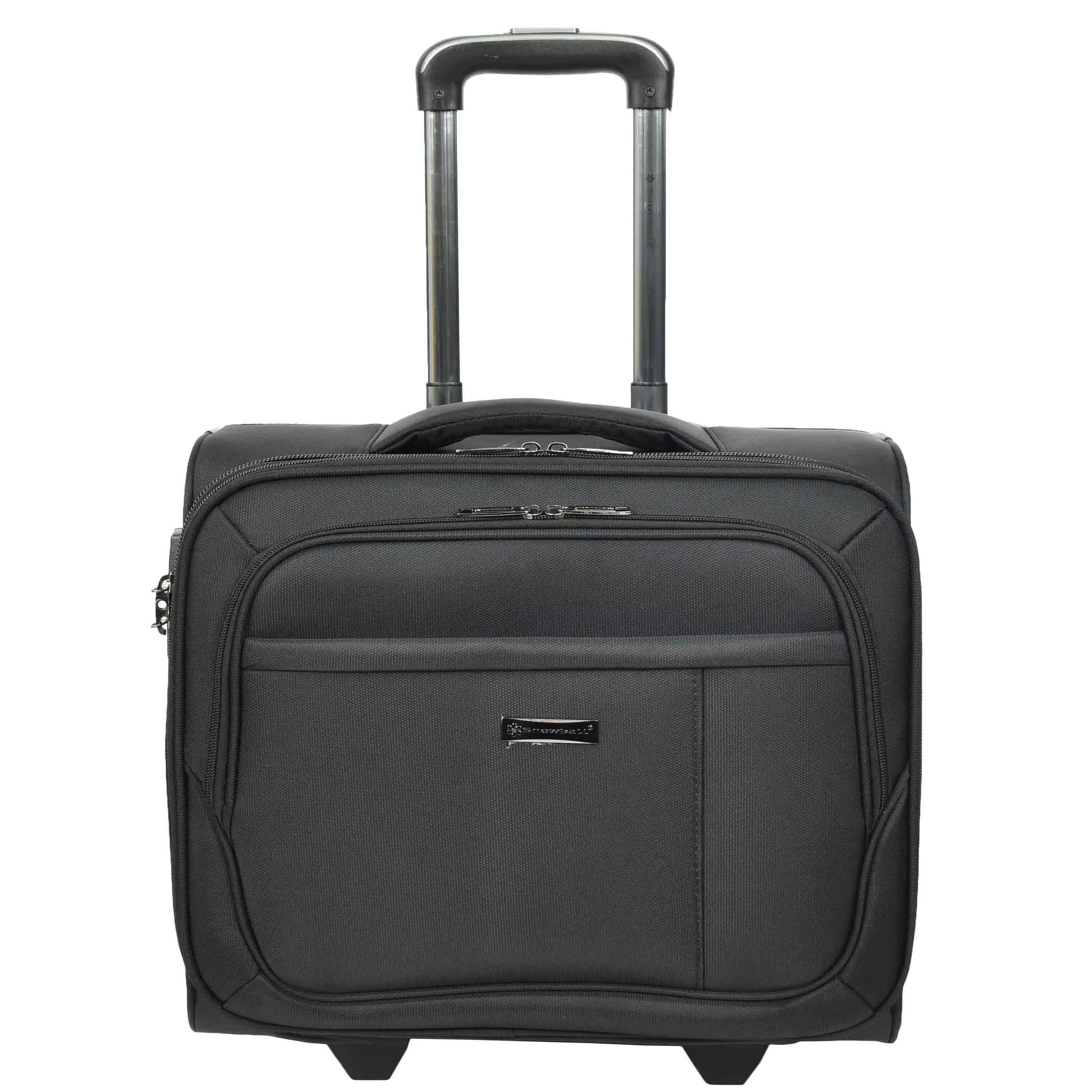 Pilot Case Business Office Travel Bag 2 Wheeled Cabin Black Sparta