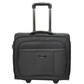 Pilot Case Business Office Travel Bag 2 Wheeled Cabin Black Sparta