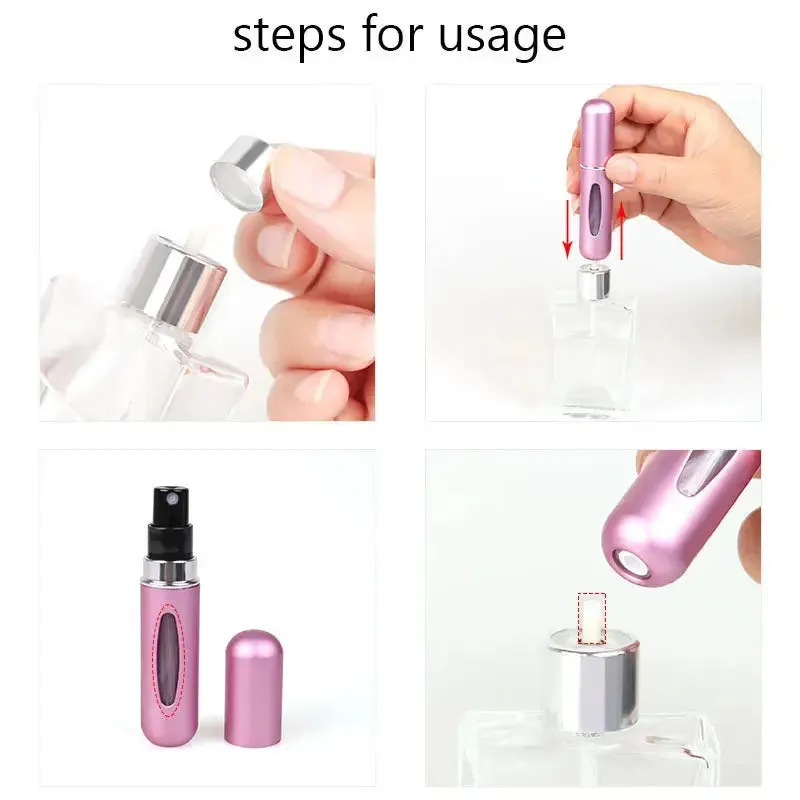 Portable Perfume Refill Bottle - Mini Travel Spray for Fragrance  5ml