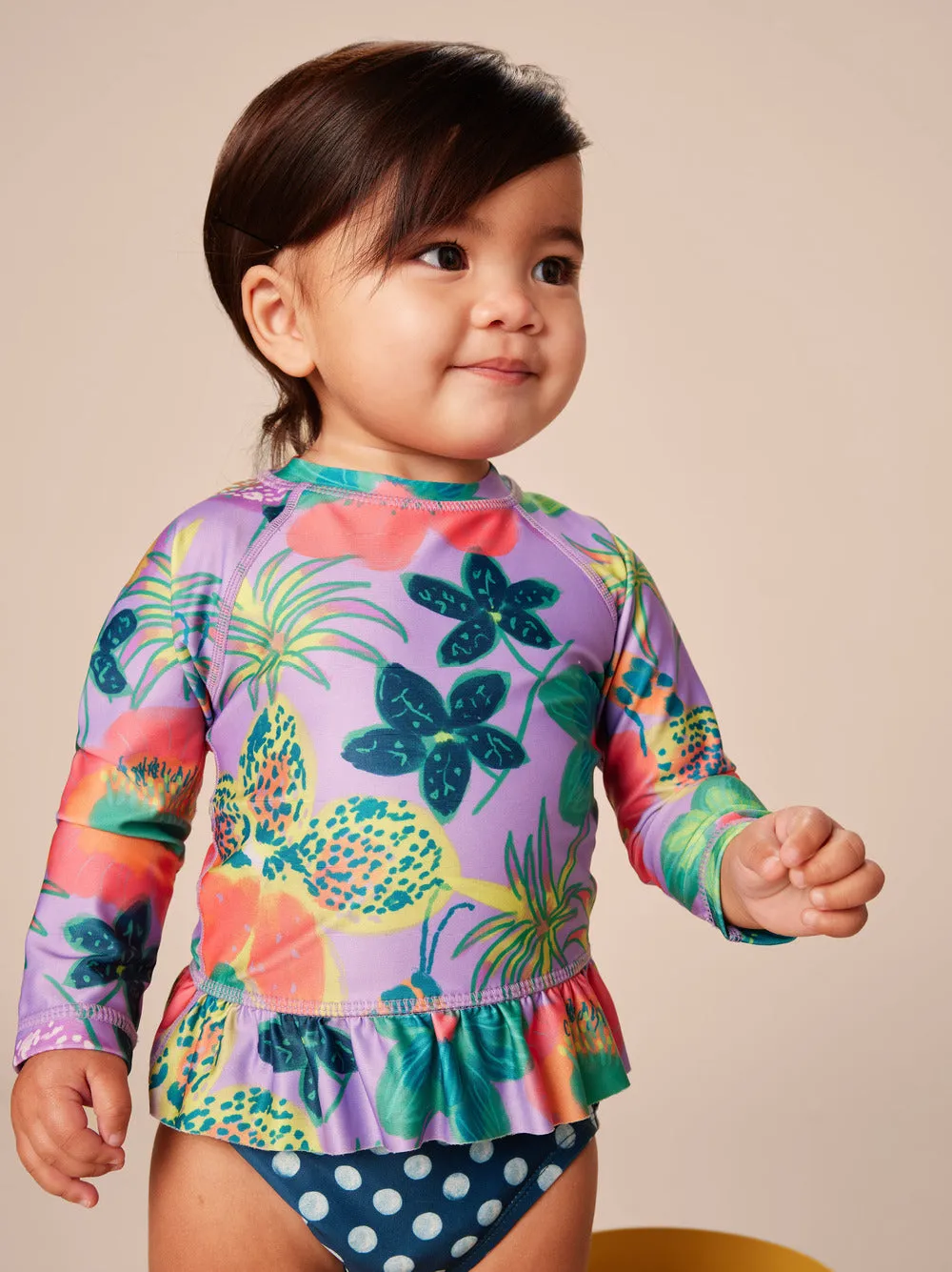 Rash Guard Baby Swim Set / Hanging Flowers of Malindi