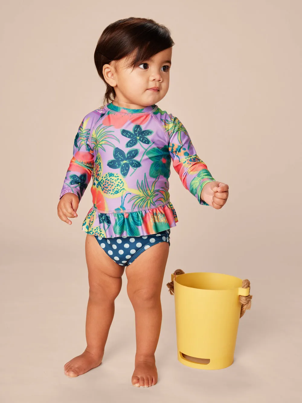 Rash Guard Baby Swim Set / Hanging Flowers of Malindi