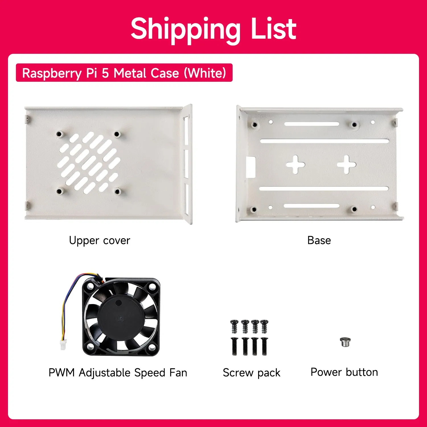 Raspberry Pi 5 Metal Case with PWM Cooling Fan