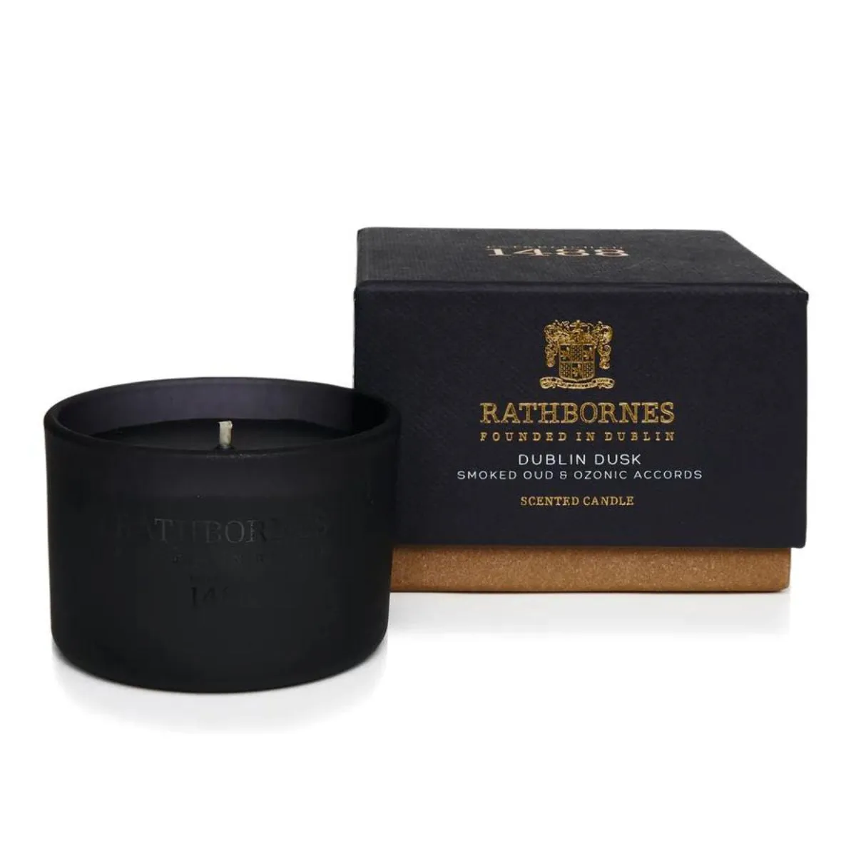 Rathbornes Dublin Dusk (Black) 1 Wick Travel Candle