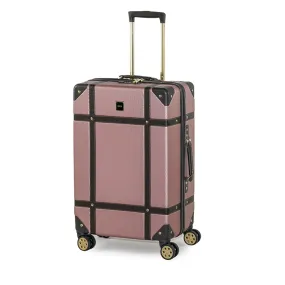 Rock Vintage Spinner Medium Suitcase 67cm - Rose Pink