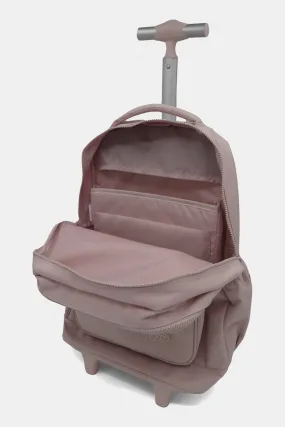 Roco Pink Plain Trolley Bag With Pencil Case (18 Inch)