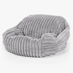 Sabine Bean Bag Armchair - Ultra Plush Cord Grey