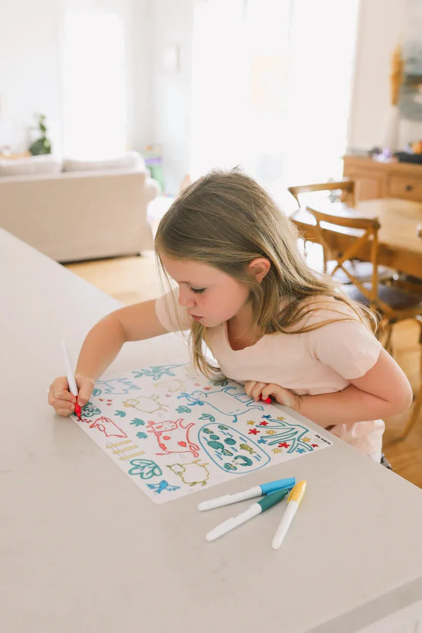 Scribble Mat On the Farm Reusable Colouring Mat