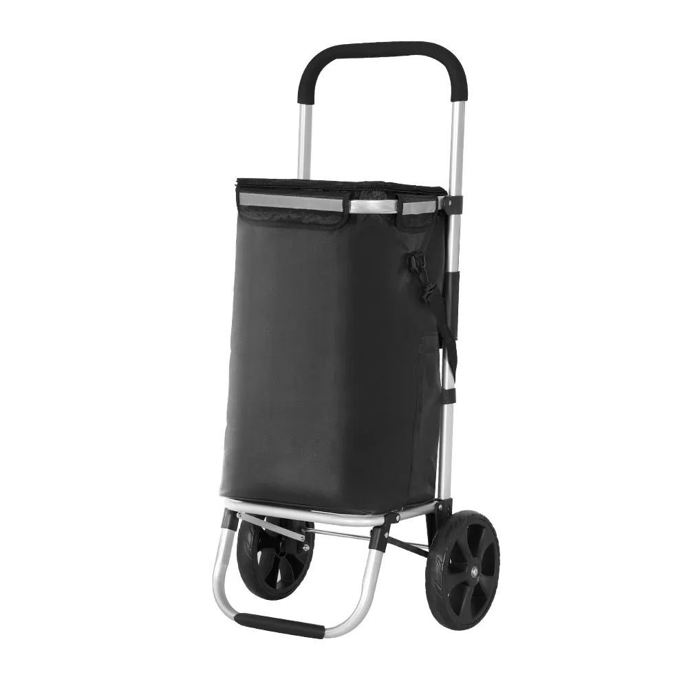 Shopping Trolley Cart Foldable 45KG - Black