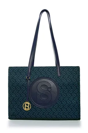 Tapis Aaliya Printed Tote Bag - Teal