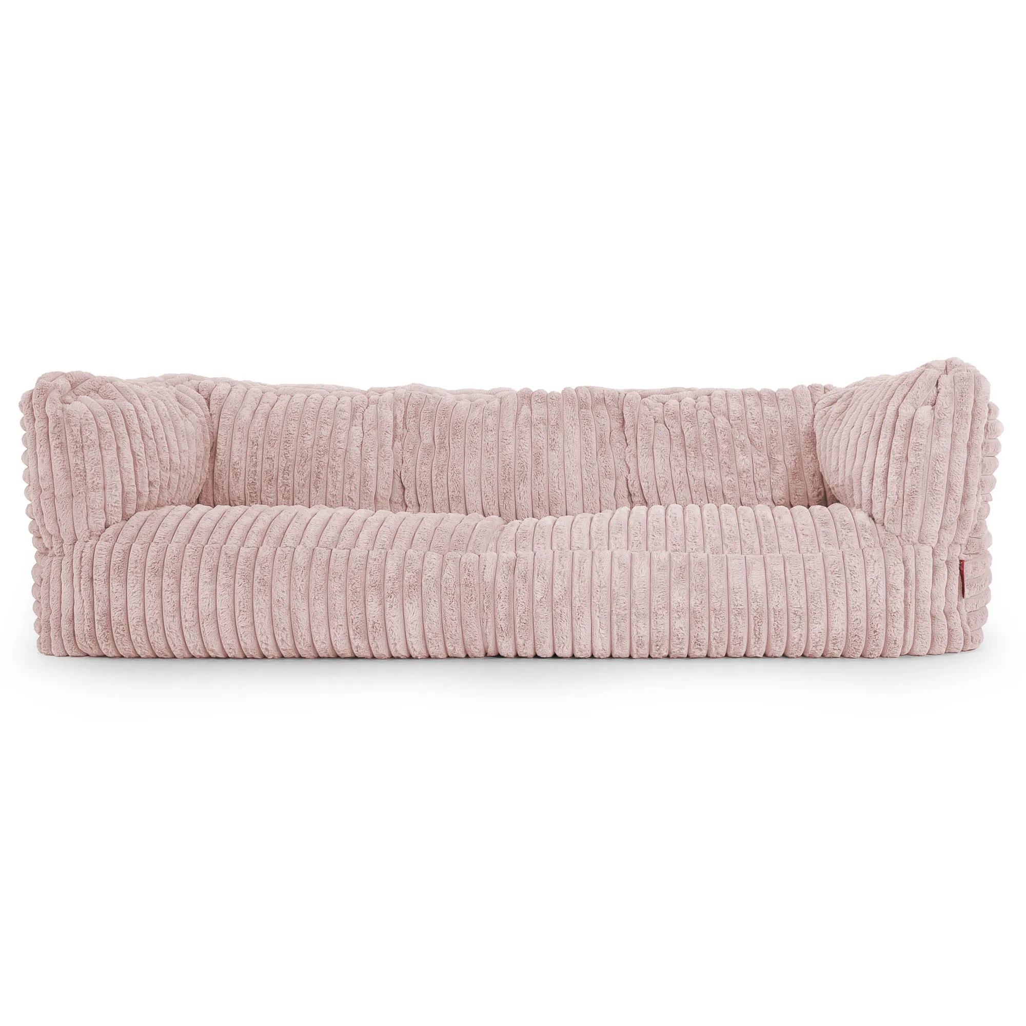 The 3 Seater Albert Sofa Bean Bag - Ultra Plush Cord Dusty Pink