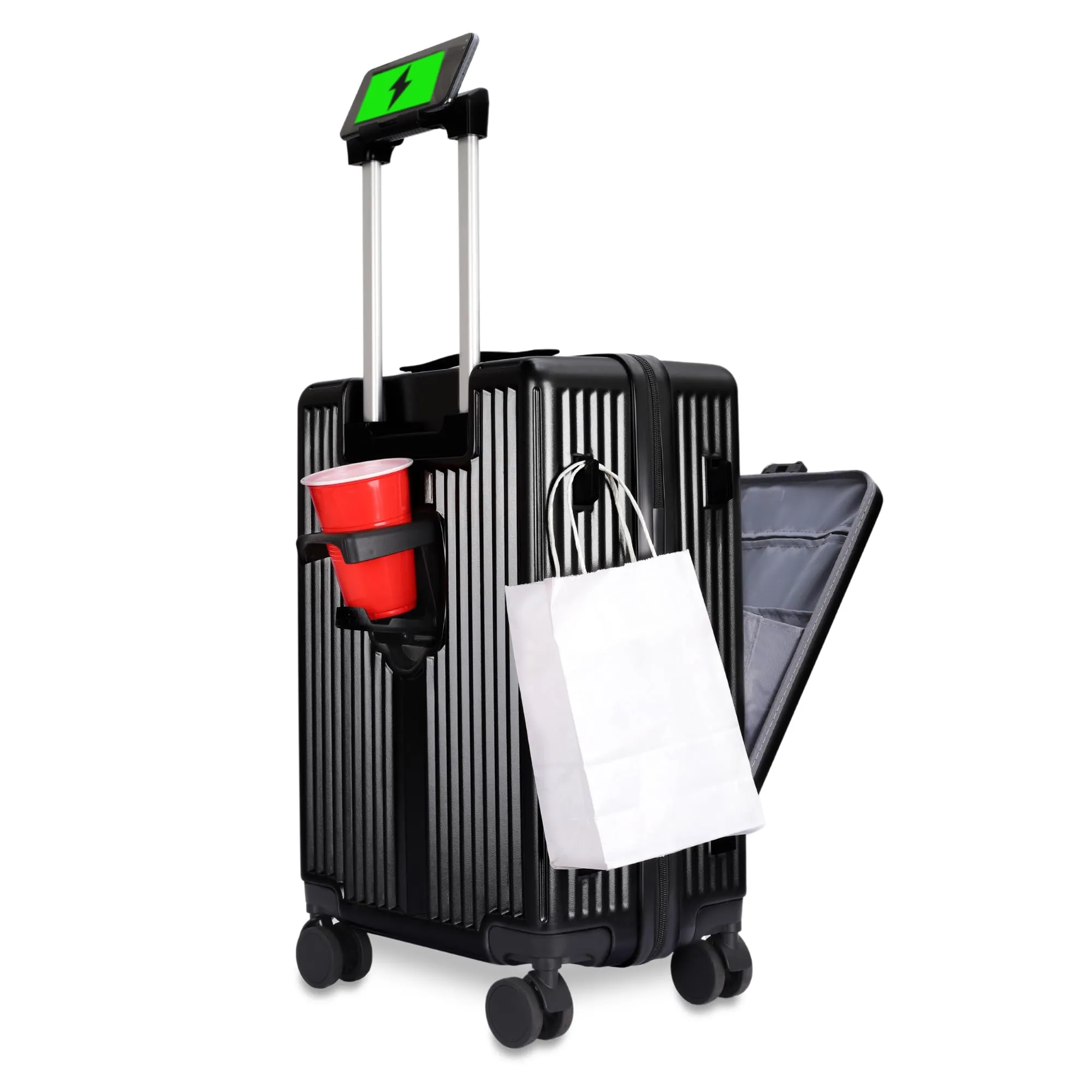 THE CLOWNFISH Trolley Bags for Travel | ABS and Polycarbonate Hard Sided Suitcase | for Travel with 8 Silent Wheels | Cabin Luggage Bag for Users