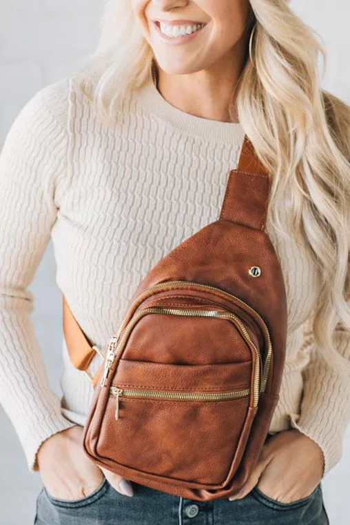 Vegan Leather Crossbody Bag