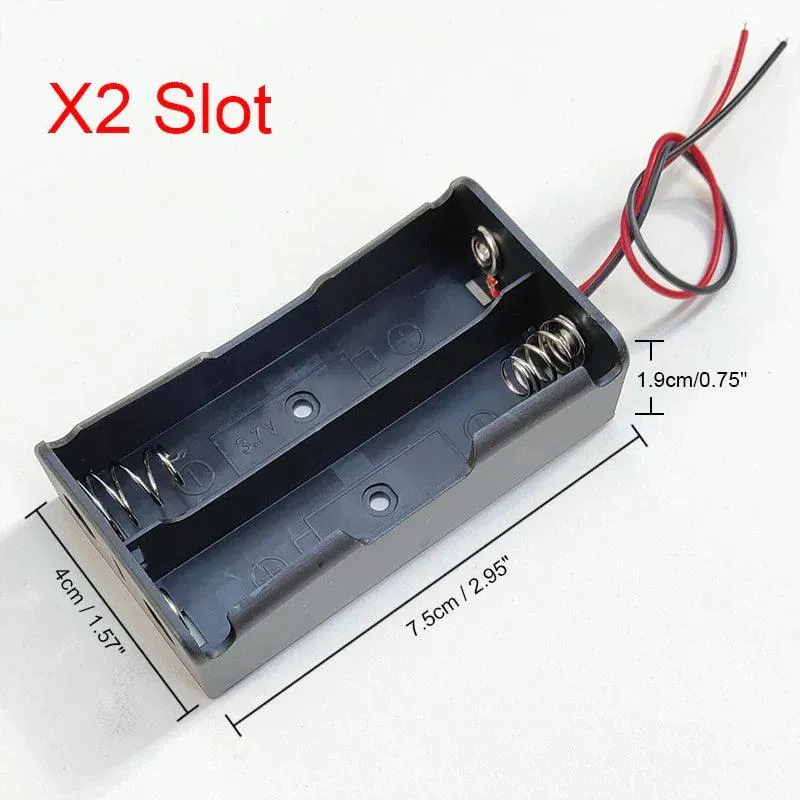 Versatile 18650 Battery Storage Cases with Multiple Slot Options and Wire Lead