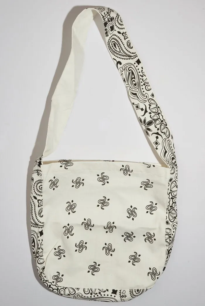 White Bandana Print Bag