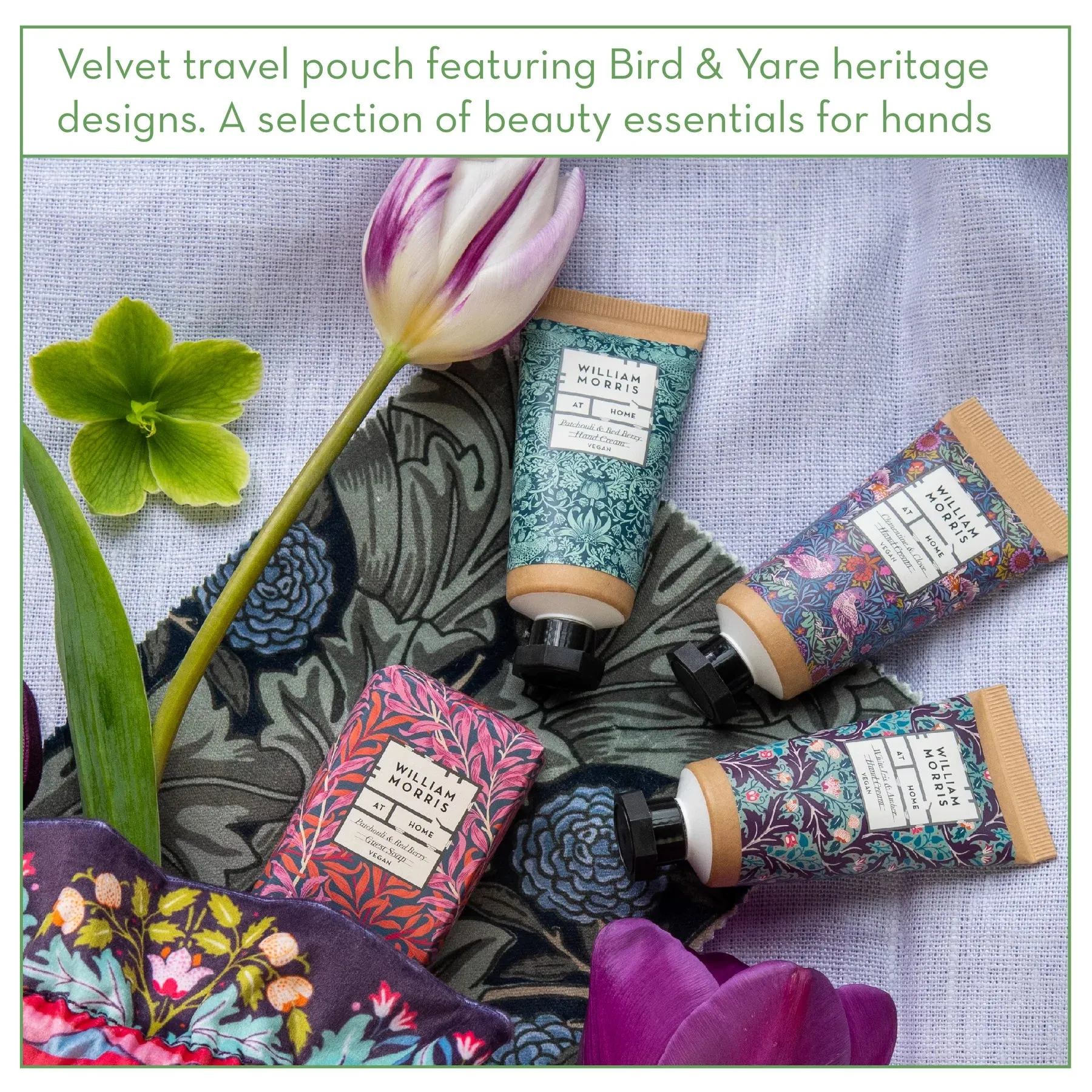 William Morris Bird & Yare Velvet Pouch Gift Set