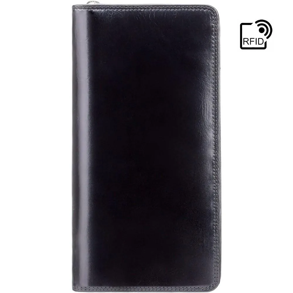 Wing Travel Wallet -  Italian Black