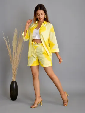 Yellow Diamond Dyed Co-Ord Set